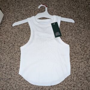 Wild Fable Cropped White Tank Top